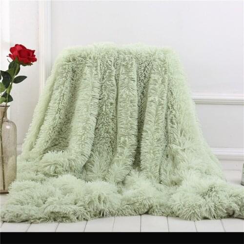 Soft Cozy Shaggy Blanket 120x80cm Plush Sherpa Fleece Bedding Solid Color Faux fur Throw Blanket Sofa Nap Body Wrap Cover