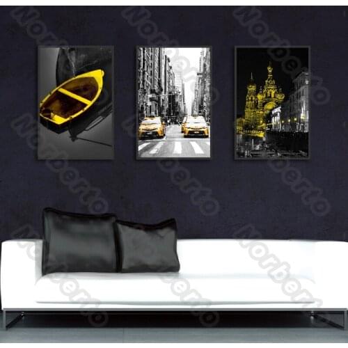 European Style Canvas Painting Wall Big City Scenery At Night Poster for Living Room Bedroom Sofa Background Wall Decoration