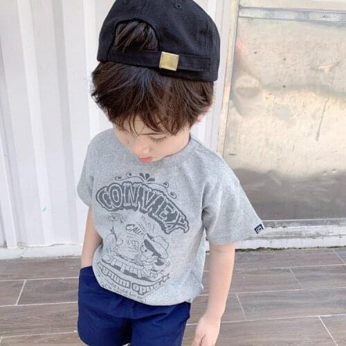 2 3 4 5 6 7 Years Toddler Boys T-shirts Casual Printed Short Sleeve Tops for Boy Kids Clothing Summer Baby Child Tshirts New