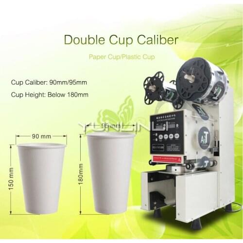 Full-automatic Sealing Machine Beverage/Milk Tea Capping Machine Commercial Capper for Drink Shop/Milk Tea Shop YF95B