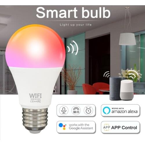 Dimmable B22/E27 WiFi Smart Light Bulb RGB LED Lamp Smart Life APP Control Wake Up Smart Lamp Night Light Smart Home Accessories