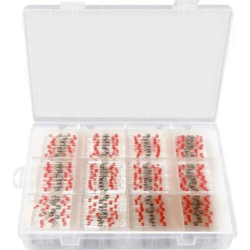 AU04 -200PCS 22-18 AWG Red Solder Seal Wire Connectors , Heat Shrink Butt Connectors, Waterproof and Insulated Wire Terminals