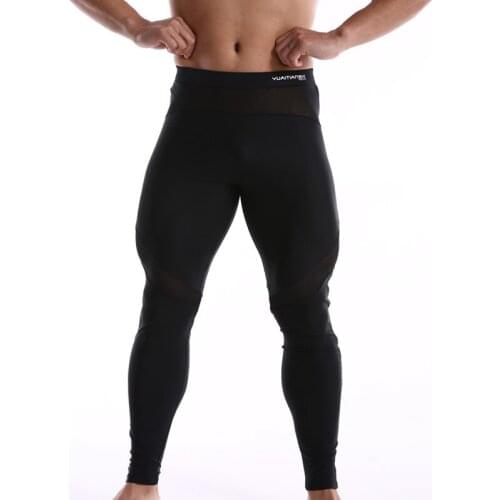 Mens Nylon Thermal Underwear Long John Skinny Mens Thermal Underwear Solid Underpants Leggings Tights Male Leggings Pants