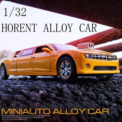 High Quality 1:32 Lengthened Comalo Alloy Car Model Pull Back Car Musical& Flashing 6 Open The Doors Boy Toy Free Shipping