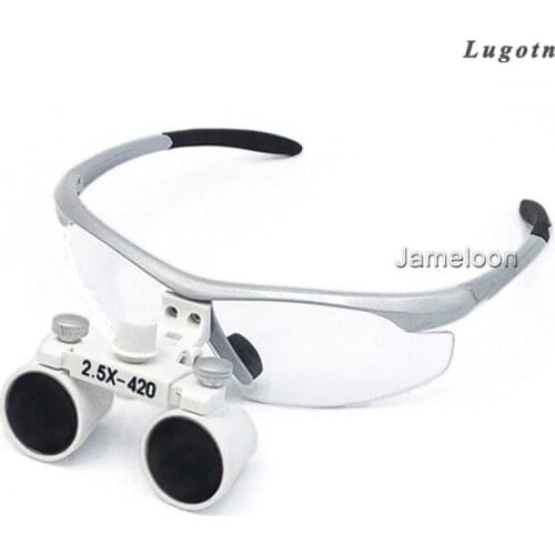 2.5X Times Enlarge Magnify Glasses Surgical Operation Magnifier Lens Clinic Operate Adjustable Eye Distance Angle Dental Loupe