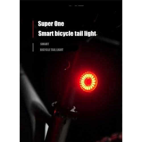 Smart Brake Bike Rear Lights Auto Sensing USB Cycling Tail Light IPX6 Waterproof Bicycle Back Taillight With suite