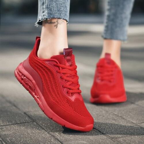 Hot Sale Women Tennis Shoes Cheap Outdoor Mesh Breathable Sneakers Lace Up Non-slip Sport Walking Jogging Shoes Tenis Feminino