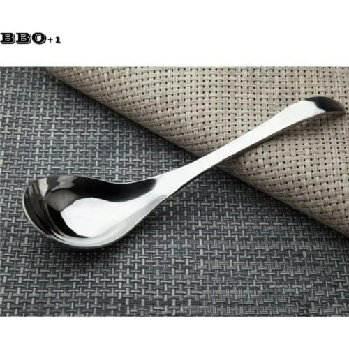 1pcs 10.6'' Thickness Big Soup Spoon Stainless steel Porridge Spoon Korean Dinner Tablespoon Kitchenware Cooking Set Restaurant