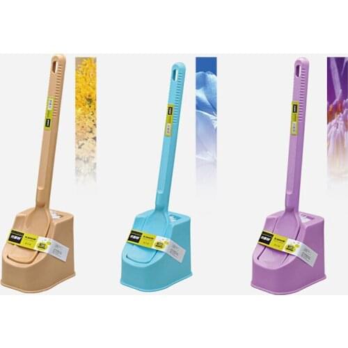 1PC 39cm Toilet Brush Lavatory Cleaning Tool Washroom Brush w/Holder Plastic Bathroom Decor Accessories OK 0171