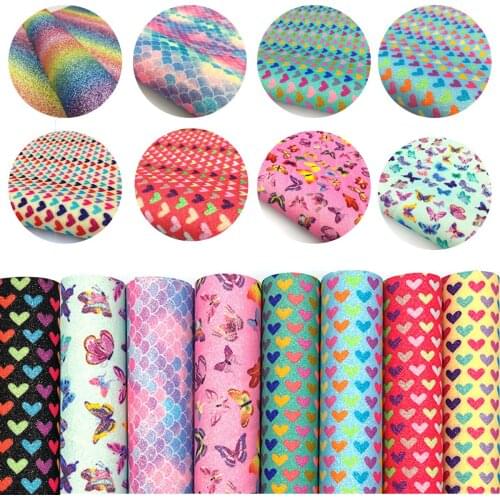 20cm*15cm Leatherette Synthetic Faux Leather Fabric For Sewing Bag Shoes Craft Accessories DIY Colorful Shiny Handmade Material