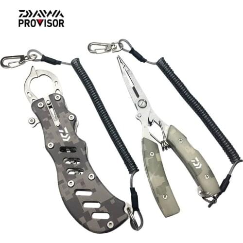 2021 Daiwa Fishing Tool Set Fishing Grip Gripper & Line Cutters Fishing Pliers Multifunctional Aluminium DAIWA Fishing Equipment