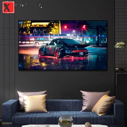 Diamond Painting Modern art, painted racing car 5d Diamond Embroidery Full Display Diamond Mosaic Cross Stitch Decoration