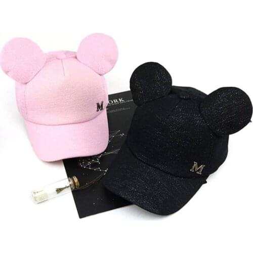 Doitbest Korean 2020 Child Baseball Cap autumn Hip Hop Two cartoon Big ears M kids Hats Boy Girls hat Caps snapback gorras