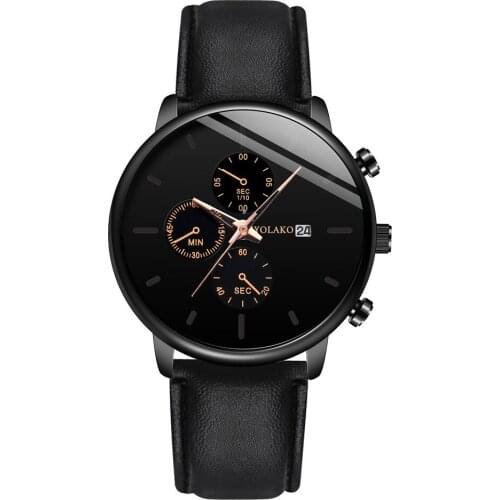 Top Men Watches Luxury Famous Brand Men Leather Strap Calendar Watch Men Military Sport Quartz Watch relogio masculino Hot Clock