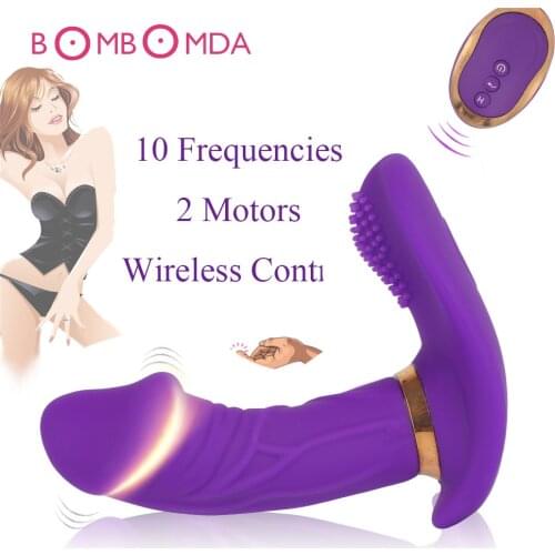 Dildo Vibrator Sex Toy For Women G Spot Vibrator 10 Speed Wearable Remote Control Powerful Vagina Vibrator For Women Masturbator