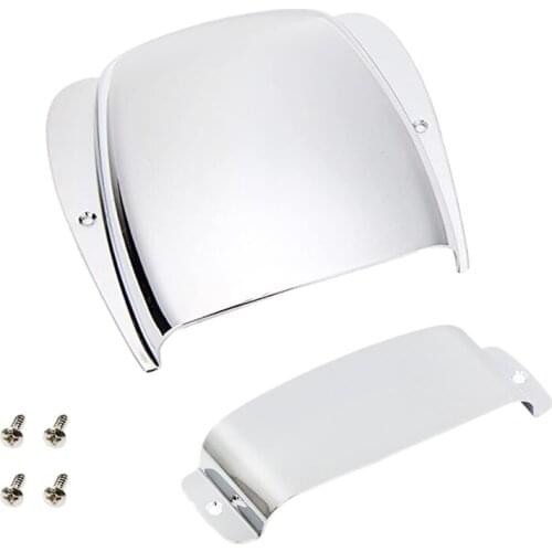 Electric Guitar B Accessories Kit Protector Bridge Plate Cover and Pickup Cover with Screws Silver