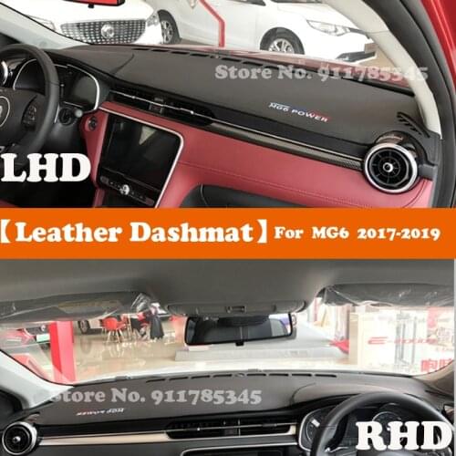 Leather Dashmat Accessories Car-Styling Dashboard Covers Pad Dash Mat Sunshade Carpet For MG 6 2017 2018 2019 MG6 LHD RHD