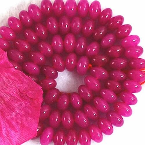 Fashion Natural Stone Chalcedony Jades High Quality Rose Red Abacus Loose Beads 2X4mm 4X6mm 5X8mm Diy Jewelry 15 Inches B167