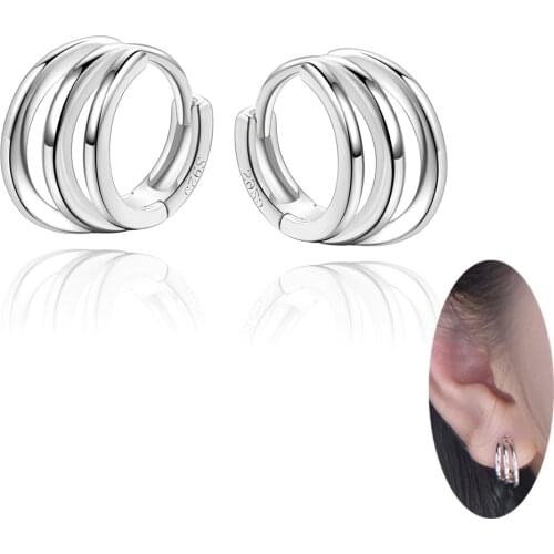 Fashion Hot Dainty Minimalist Small Hoop Earrings Sterling Silver 925 18k Gold Plain Huggie Hoops Earrings Women Girls