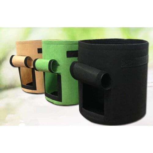 Non-Woven Plant Potato Grow Bag Reusable Highly Breathable Vegetables Grow Pots Felt Planting Bag Flower Planter 5 /7/10 Gallon