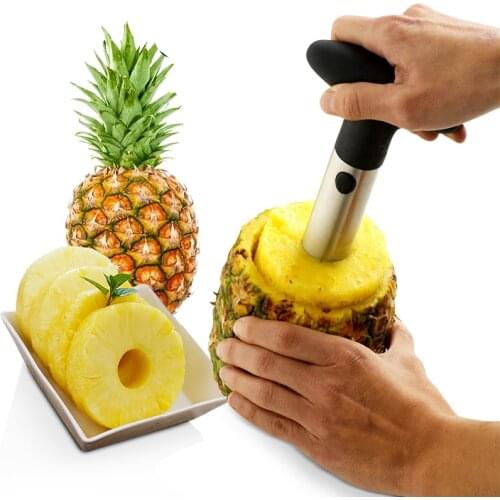 1Pcs Stainless Steel Easy to use Pineapple Peeler Accessories Pineapple Slicers Fruit Knife Cutter Corer Slicer Kitchen Tools