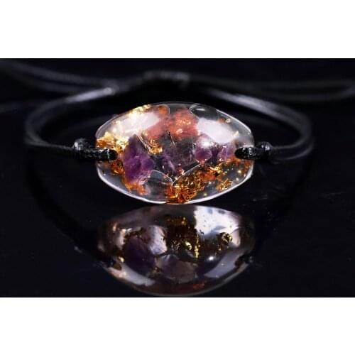 Orgonite Bracelet Smelting Stone Eliminate Eegative Energy Natural Energy Crystal Chamilia Bracelet Energy Converter Reiki