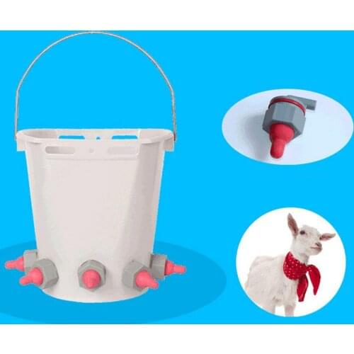 Rubber Goat Milk Bottle Bucket Snap Teat Threaded Feeding Mouth