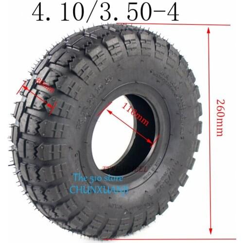 4.10/3.50-4 Tire Scooter tyre Mini ATV wheel tyre 3.50-4 Inner Tube fit for Wanda Wheel Tires Trolley