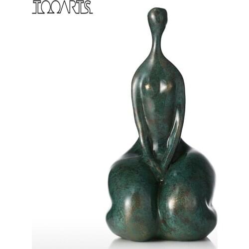 Tooarts Kneel Fiberglass Sculpture Home Decoration Original Design Artwork For Home Office