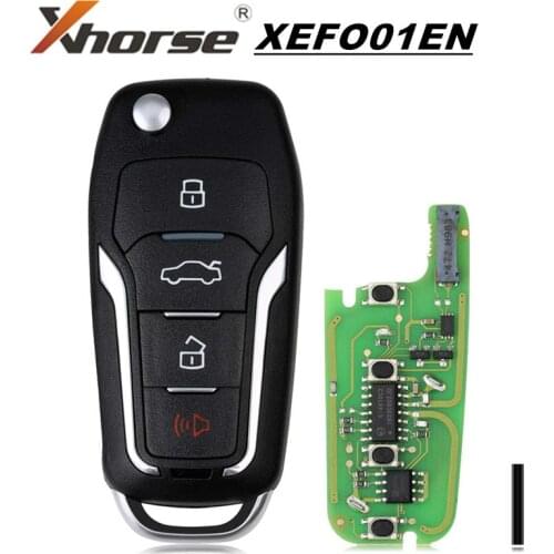 XHORSE XEFO01EN Super Remote Key for Ford Style Flip 4 Buttons Built-in Super Chip English Version