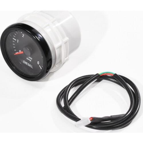 52mm 0-6000 RPM (On Dash) White Electrical Tachometer Gauge For Diesel Motor Engine Electrical Tachometer Gauge Car Accessories