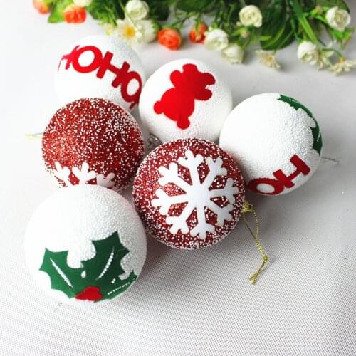 New 8CM Christmas Foam ball Christmas Tree Ornaments Christmas Ornaments Boule De Noel Sapin Piepschuim Ballen Styrofoam Ball