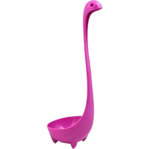 24*10*8cm Food Grade PP Long Handle Vertical Creativity Dinosaur Soup Spoon Cooking Kitchen Heat Resistant Tools