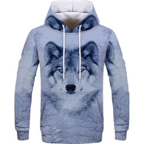 Wolf Sweatshirts Hooded Jackets Men Women Autumn Winter Hoodies 3d Brand Male Long Sleeve Tracksuit Casual Pullovers Plus Size