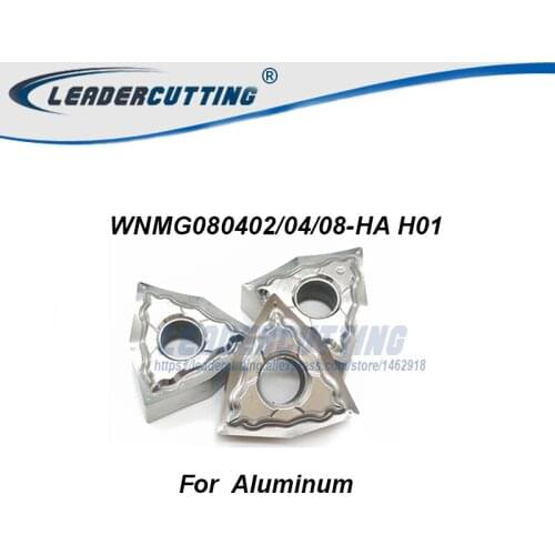 WNMG080404/WNMG080402/WNMG080408-HA H01 *10pcs Turning Insert Turning cutting blade tips for Aluminium&Copper