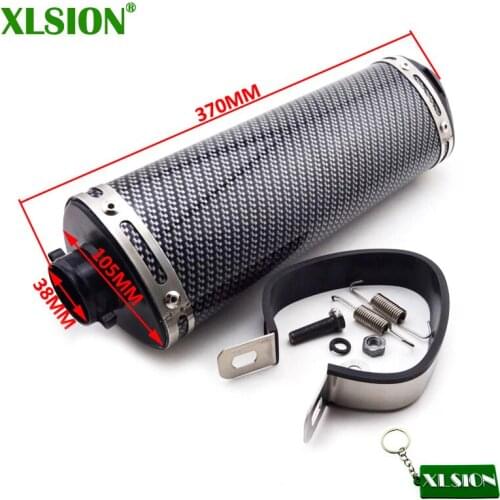 XLSION 38mm Silence Exhaust Muffler Removable Silencer For 125cc 140cc 150cc 160cc Pit Dirt Motor Bike Quad ATV Motorcycle