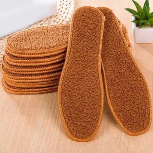 Winter Breathable Thermal Insoles for Shoes Wool Shoes Pad snow Boots shoe Pads imitation Wool warm insoles Heated Insert Pads