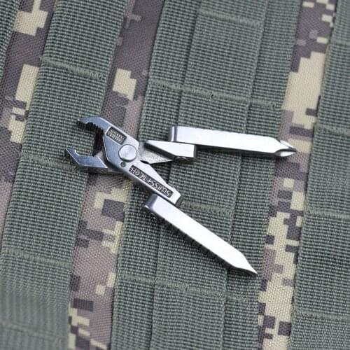 1PC Swiss EDC GEAR Tech 6 in 1 Micro Multifunction Foldable Pliers Mini Portable Pocket Convenient Precision Key Ring Tool