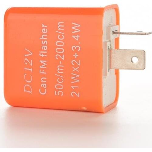 2 Pins 50c/m-200c/m Motor LED Flasher Relay Fix 12V Flash Speed Adjustable Motorcycle Turn Light Signal Indicator Resistor