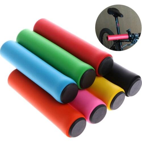2pcs Soft Silicone Bicycle Handlebar Grips Outdoor MTB Road Bike Sponge Grips Cover Anti-slip Strong Support Grips Cycling Part