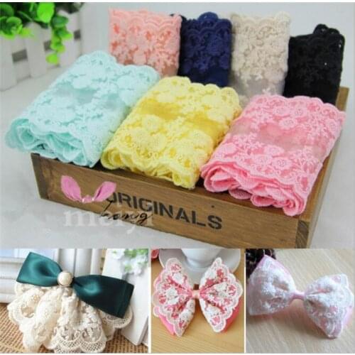 2 yards Cotton Scalloped Double Blossom Embroidered Lace Edge Trim Applique Ribbon Handmade DIY Sewing Craft Decoration