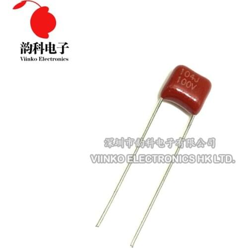 20pcs CBB Polypropylene film capacitor pitch 5mm 104 100nF 100V