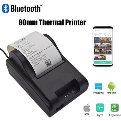 GOOJPRT 80mm Thermal Receipt Printer For Cashier Print Bill Compatible With Android and Windows Bluetooth Printer