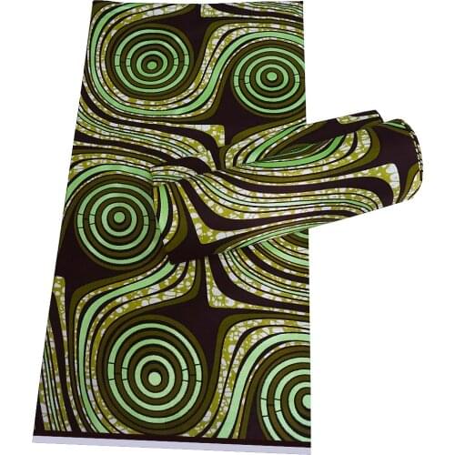 Gold Print African Wax Fabric Cotton Real Nigerian Ankara Japanese Batik Wedding Party Material 6Yards