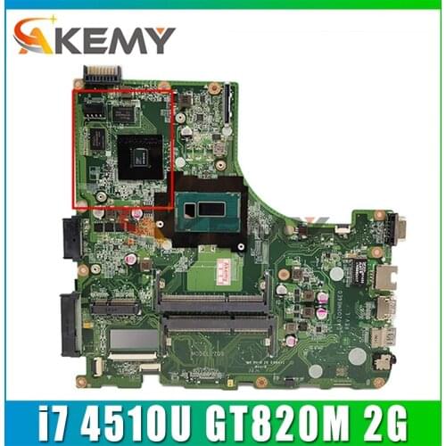 Akemy DA0ZQ0MB6E0 ZQ0 motherboard for ACER E5-471 E5-471G V3-472P Laptop motherboard CPU i7 4510U GT820M 2G Test OK Mainboard