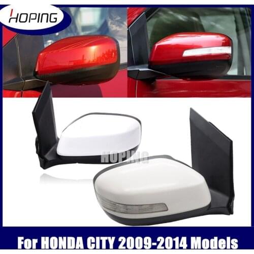Hoping Auto Rearview Mirror Assy For HONDA CITY GM2 2009 2010 2011 2012 2013 2014 Outer Side mIrror Assy 5PINS 7PINS Base Color