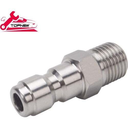 Quick Connector Kit Pressure Washer Adapter Set and 1/4 Inch Pressure Washers Stainless Steel Quick Connector Plug Male Nipple