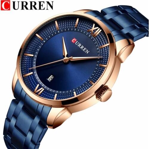 CURREN Men Watches Top Brand Luxury Fashion Business Quartz Watch Men Sport Full Steel Waterproof Date Clock Relogio Masculino