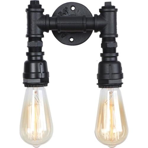Black antique Wall Lamps Sconces Living Room Iron Restaurant Bedroom Decorative Wall Lights Lamparas Home Lighting Fixture