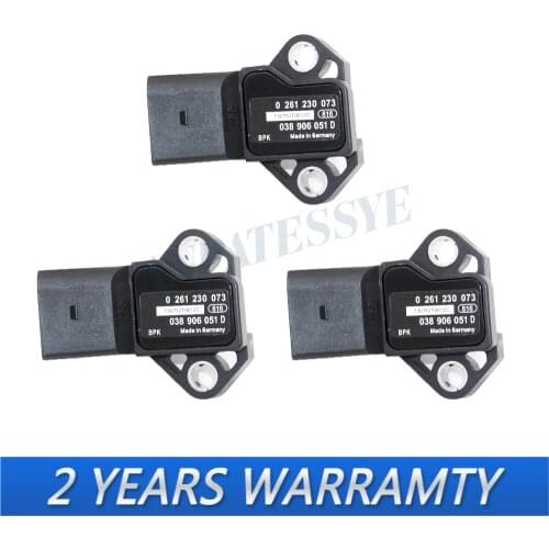 Manifold Absolute Turbo MAP Sensor Boost Pressure Drucksensor Sender For A3 A4 A6 Q3 S3 TT 1.8 2.0 038 906 051 D 3Pcs